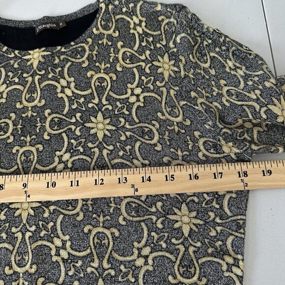 J McLaughlin Long Sleeve knit top Size M Metallic - Picture 5 of 9